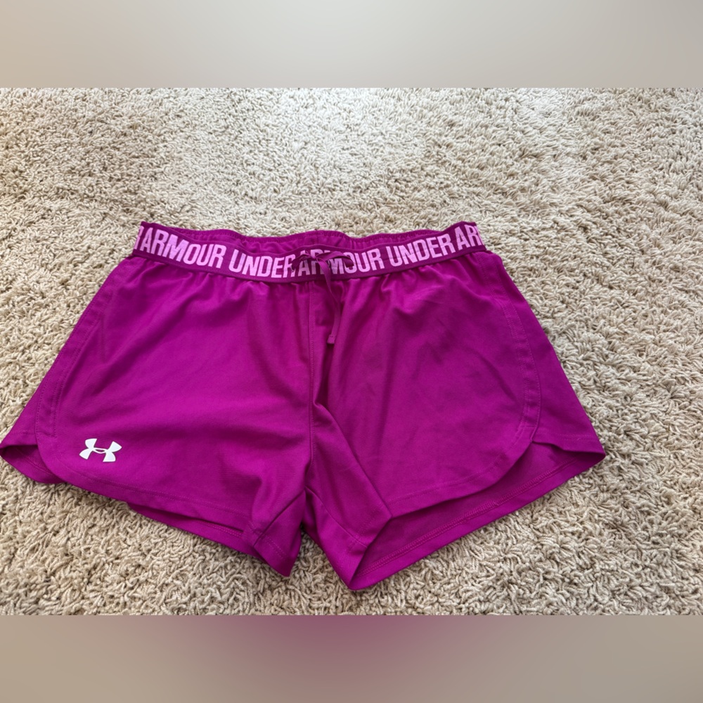 Under Armour Pink Athletic Shorts Lightweight Moisture-Wicking